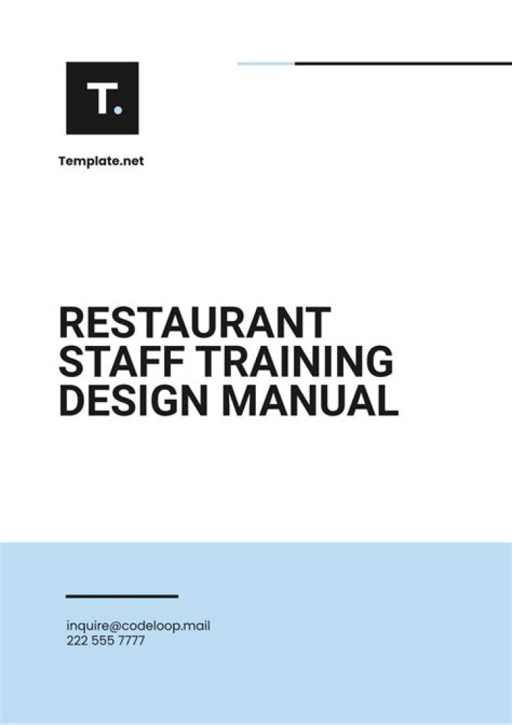 Free Restaurant Manager Training Manual PDF for Instant Download