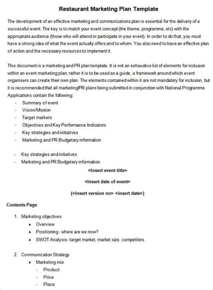 Effective Restaurant Marketing Plan PDF for 2025 Growth