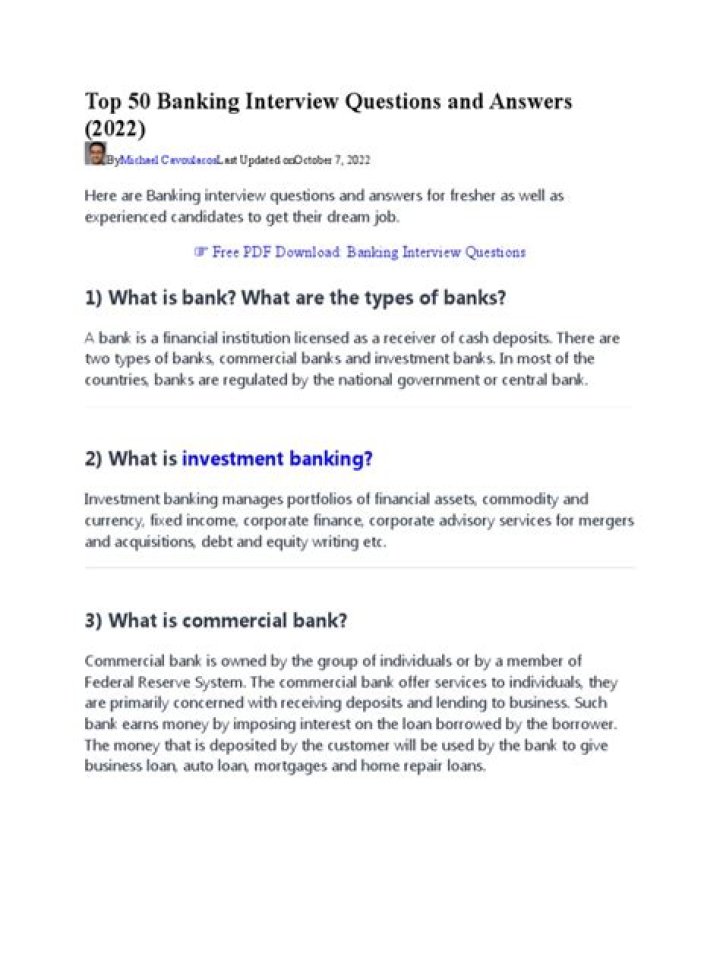 Retail Banking Interview Questions and Answers PDF: Master Your Next Banking Job Interview