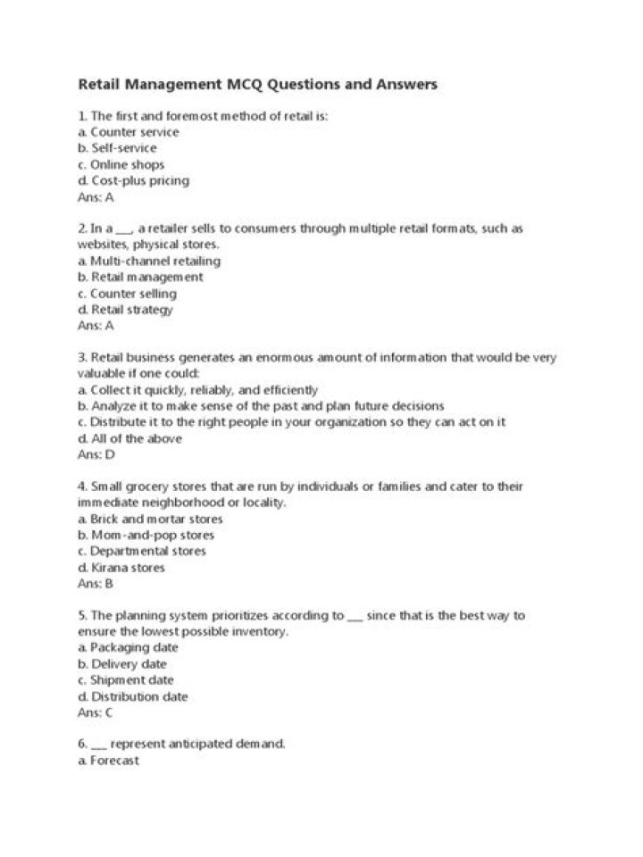 Retail Management Questions & Answers PDF: Expert Answers for Retail Professionals