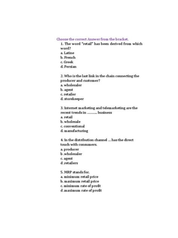 Retail Quiz Questions and Answers PDF: Boost Your Retail Knowledge