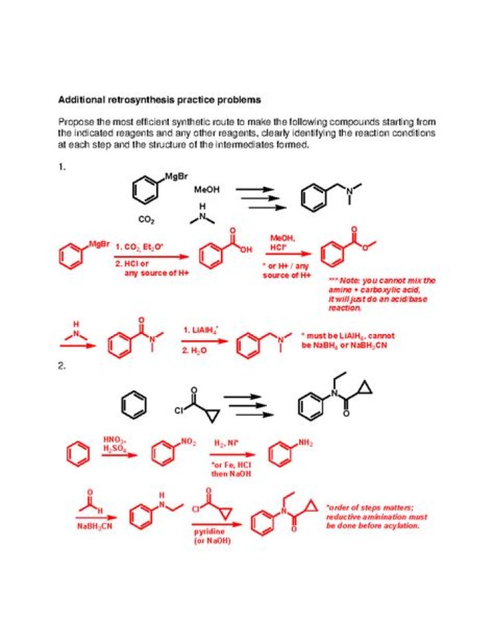 Retrosynthesis Practice Problems & Answers PDF – Master Organic Synthesis