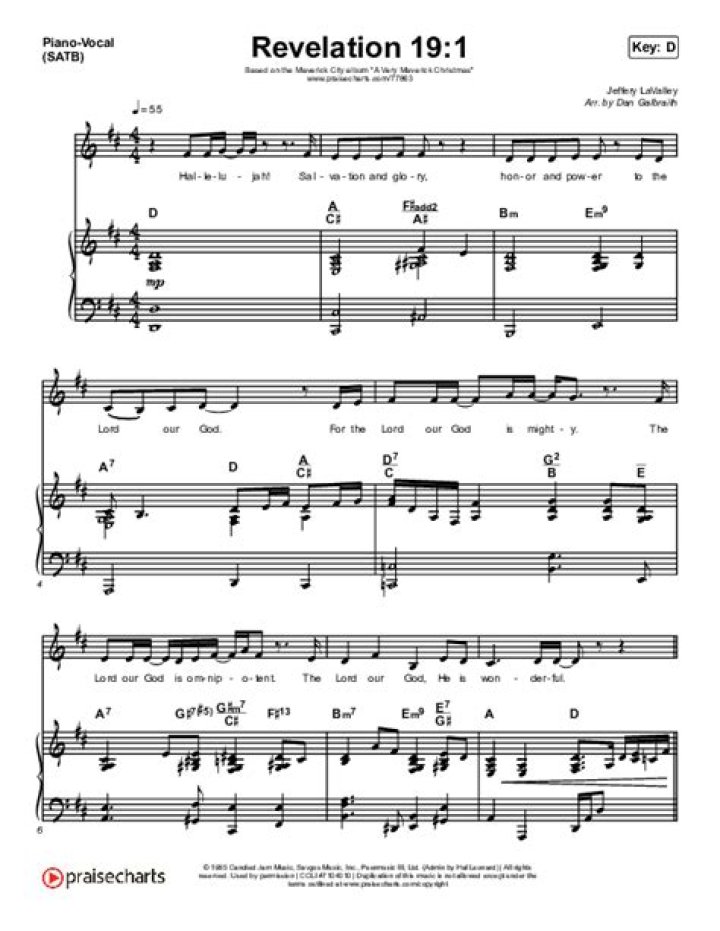 Download Revelation 19 Sheet Music PDF for Free