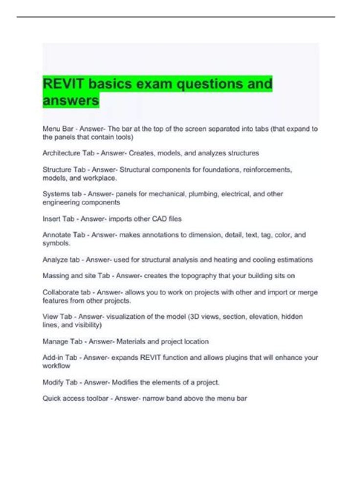 Revit MEP Exam Questions PDF – Practice Tests & Solutions
