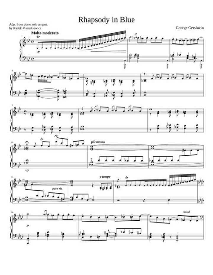Rhapsody in Blue Sheet Music PDF – Play This Iconic Piano Classic Instantly