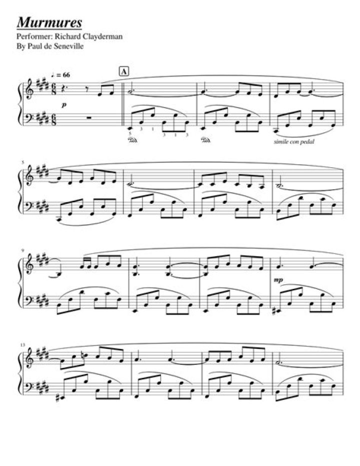 Richard Clayderman Sheet Music PDF – Download Official Piano Scores Easily