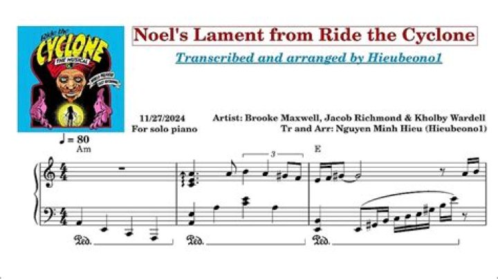 Ride the Cyclone Sheet Music PDF – Download Instantly