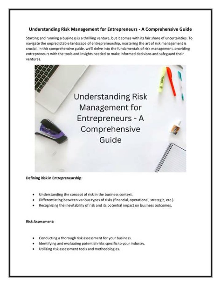 Risk Management in Entrepreneurship: Essential PDF Guide