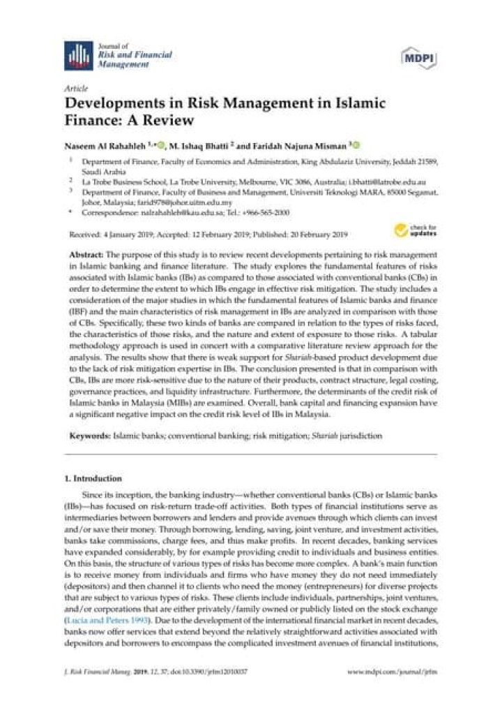 Risk Management in Islamic Finance: Essential PDF Guide