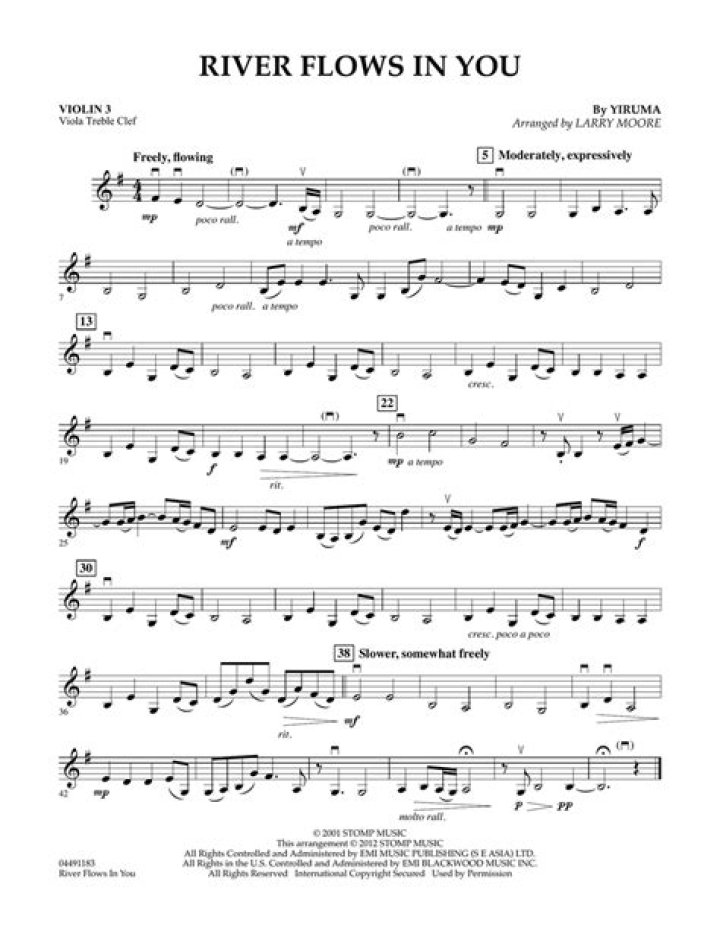 River Flows in Your Violin Sheet Music PDF – Play Now