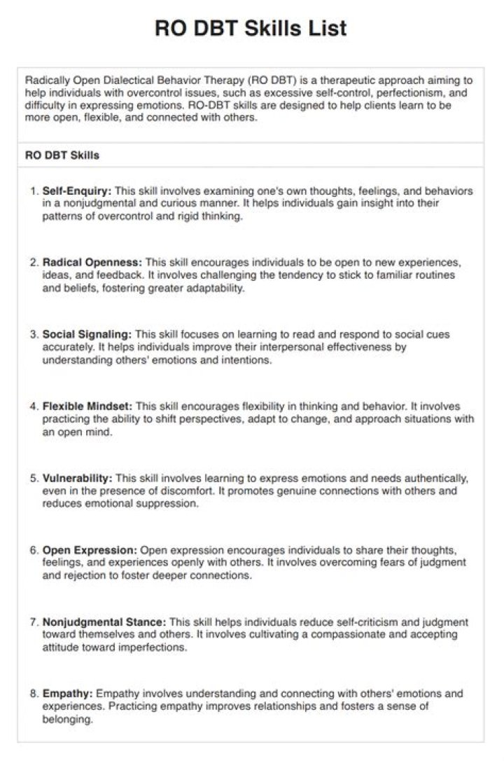 Free RO DBT Worksheets PDF – Master Dialectical Behavior Therapy with Practical Exercises