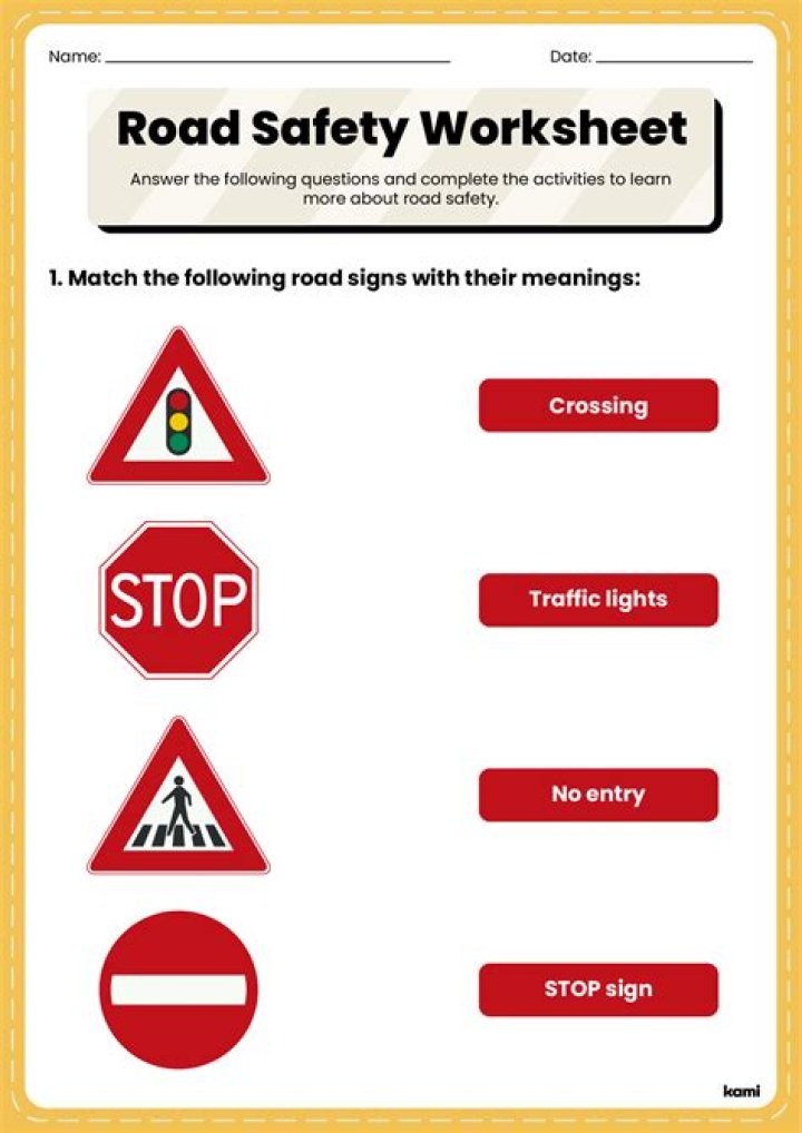 Free Road Safety Worksheets PDF – Printable Safety Education for All