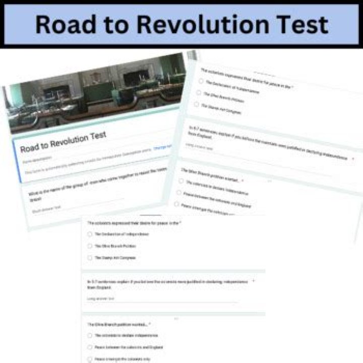Road to Revolution Test PDF: Analyze Turning Points in History