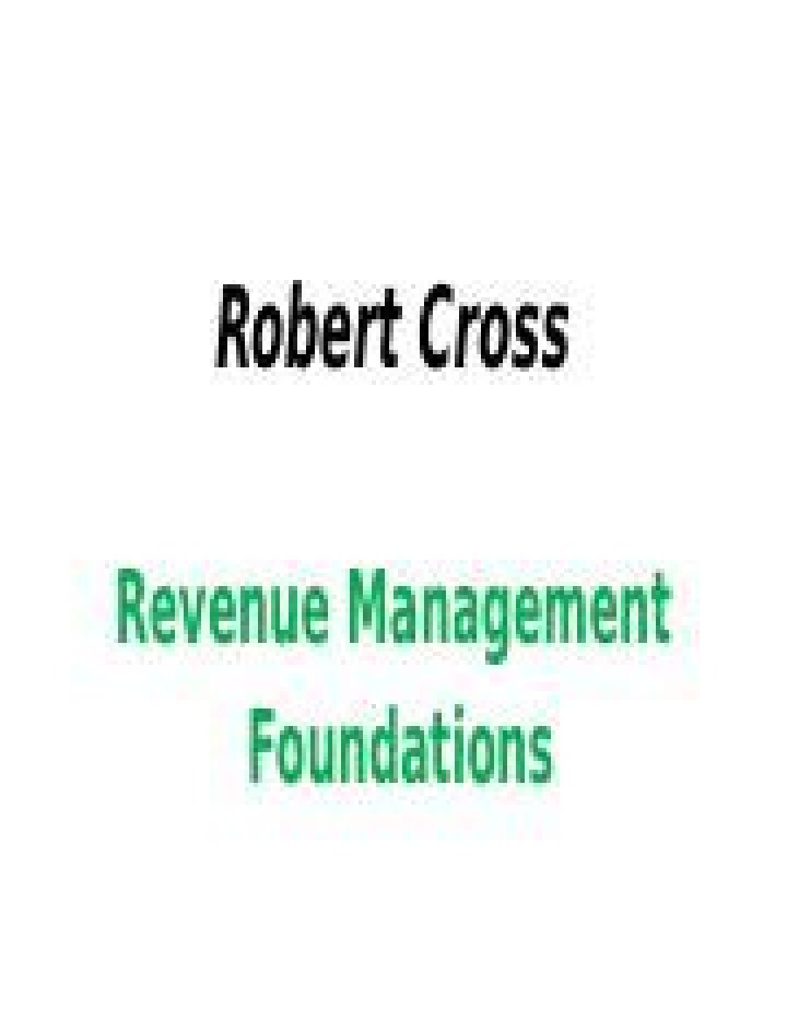 Maximize Revenue with Robert Cross’s Expert Revenue Management PDF