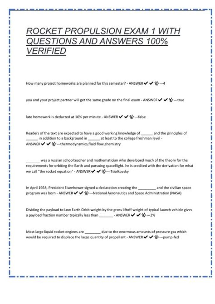 Rocket Propulsion Questions & Answers PDF: Expert Guide
