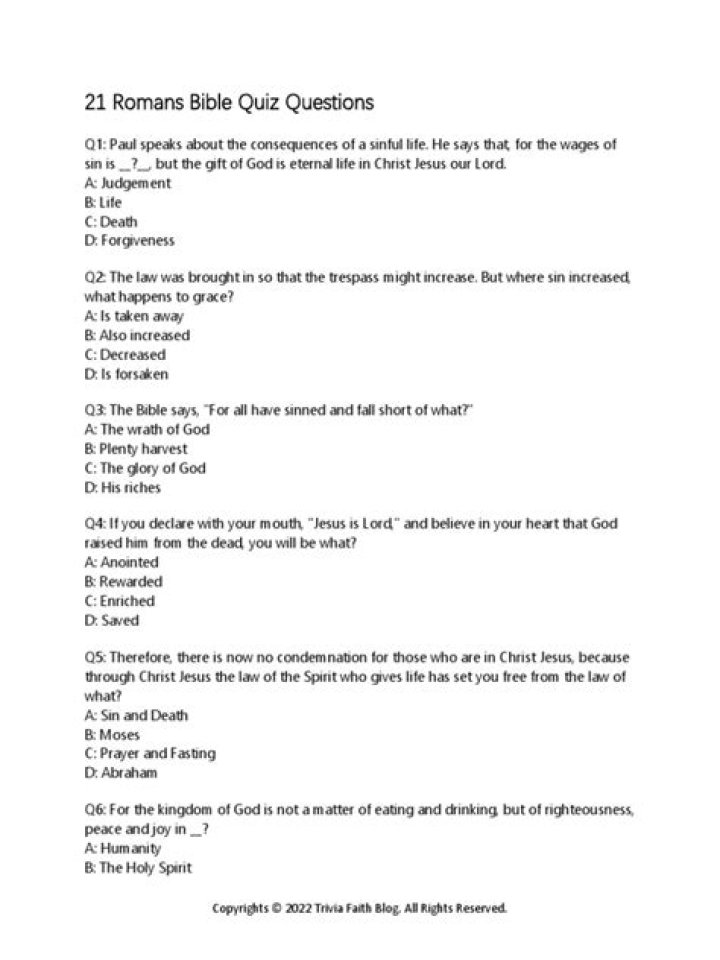 Romans Questions and Answers PDF: Expert Guide & Answers