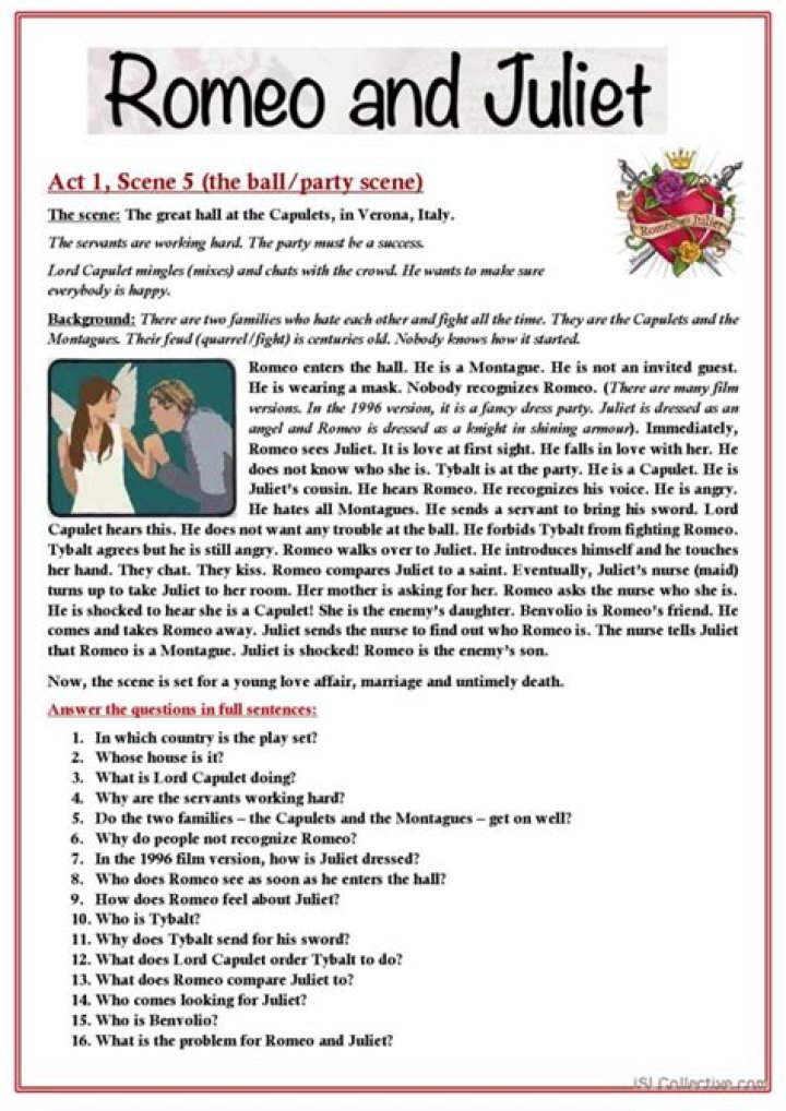 Romeo and Juliet Act 5: Key Questions & Answers PDF