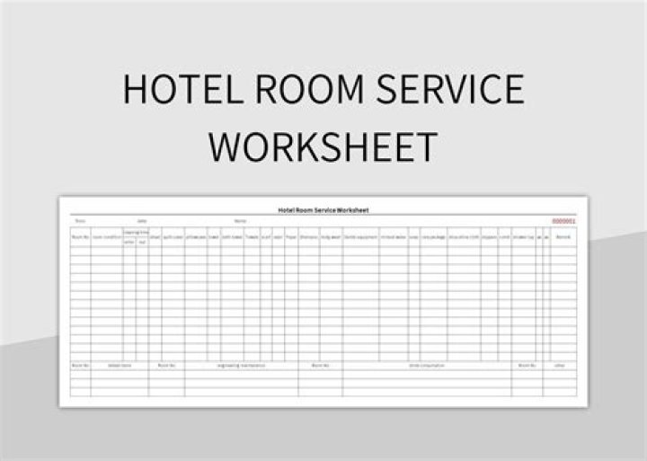 Download Room Service Order Taking Sheet PDF for Efficient Order Management