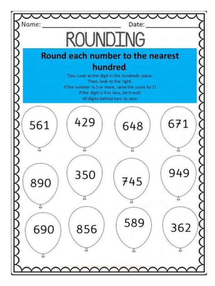 Rounding to the Nearest Hundred Worksheet PDF for Easy Math Practice