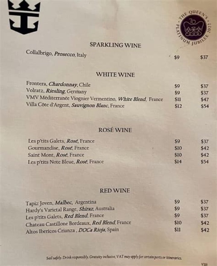 Royal Caribbean Wine List PDF: Exclusive Selection & Key Recommendations