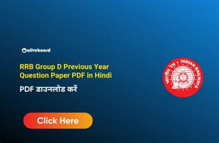 Rrb Group D Previous Year Question Paper PDF Hindi - Download Now