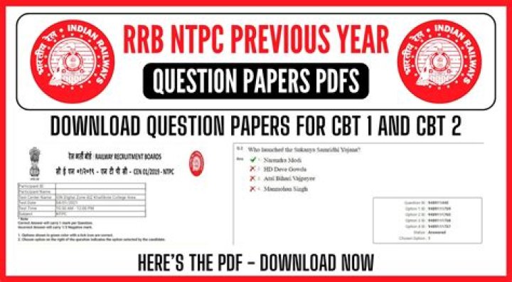 Rrb Ntpc Question Paper 2025 PDF – Download Complete Exam Mock Paper