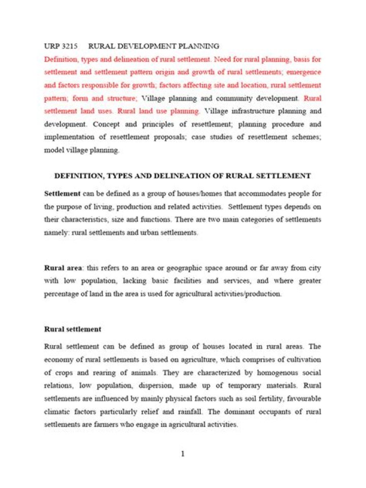 Rural Development Planning PDF: Strategies for Sustainable Community Growth