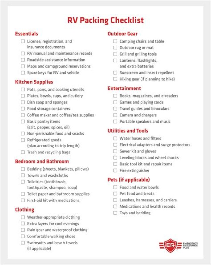 Free RV Packing List PDF for Stress-Free Travel