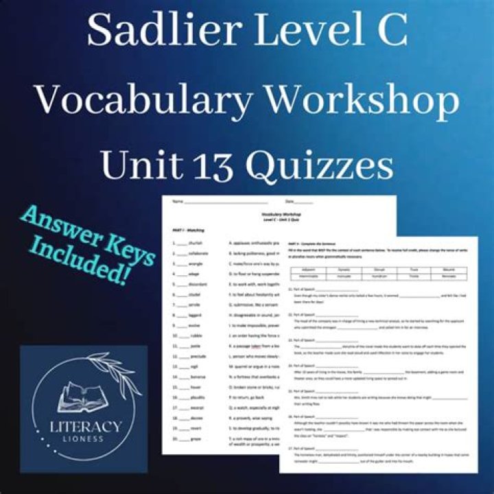 Sadlier Vocabulary Workshop Level A Answer Key PDF – Expert Answers