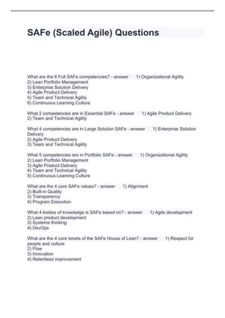 Safe Agile Questions & Answers PDF: Expert Guide for Teams