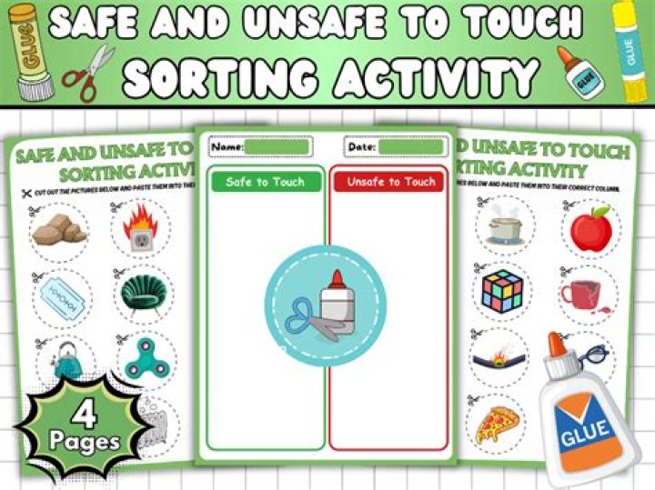 Safe and Unsafe Touches Worksheets PDF for Safe Interactions