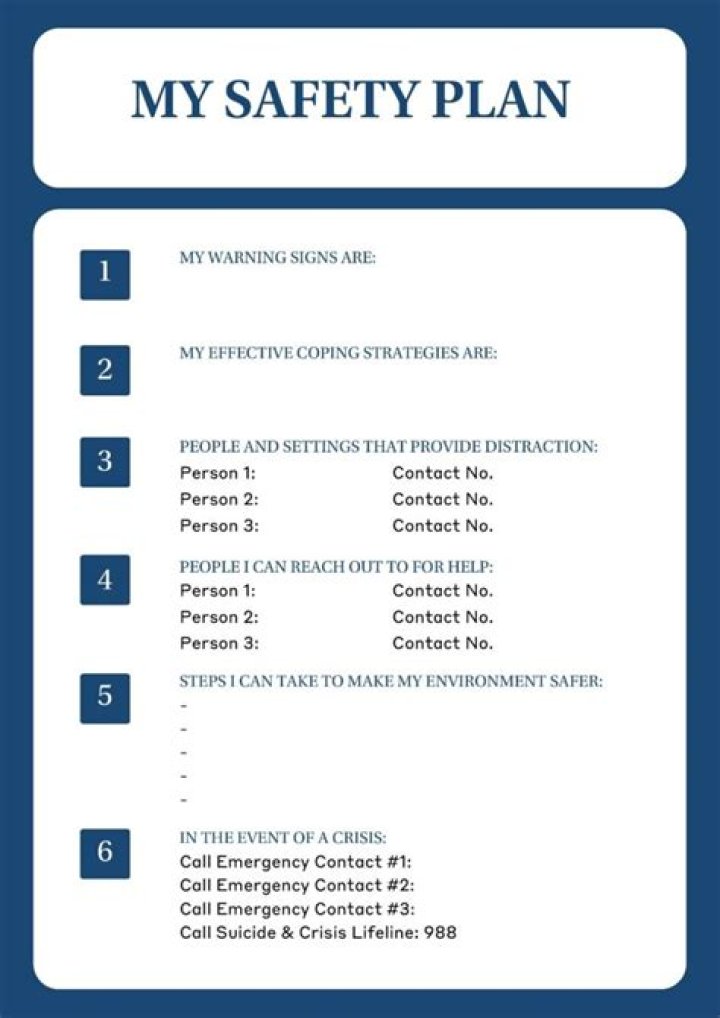 Comprehensive Safety Plan for Suicidal Ideation PDF Guide