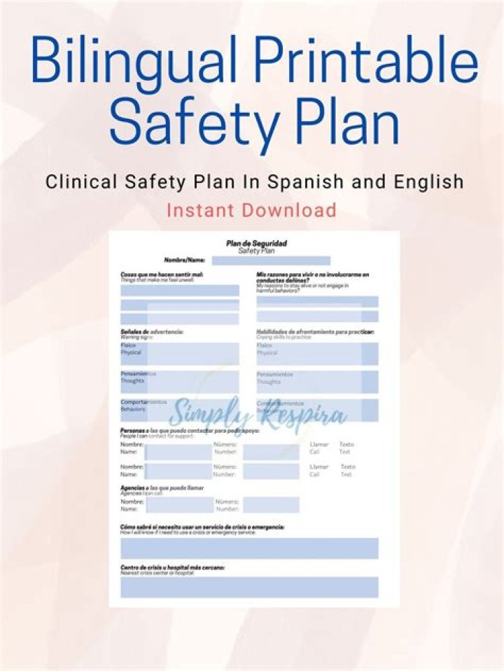 Plan de Seguridad en Español PDF Listo para Descargar
