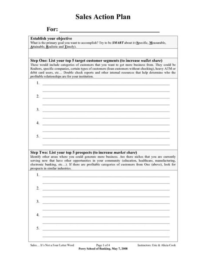 Sales Action Plan Example PDF: Boost Your Team’s Performance