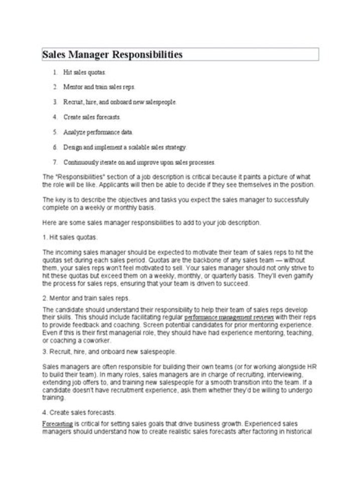 Sales Manager Responsibilities PDF: Full Guide & Checklist