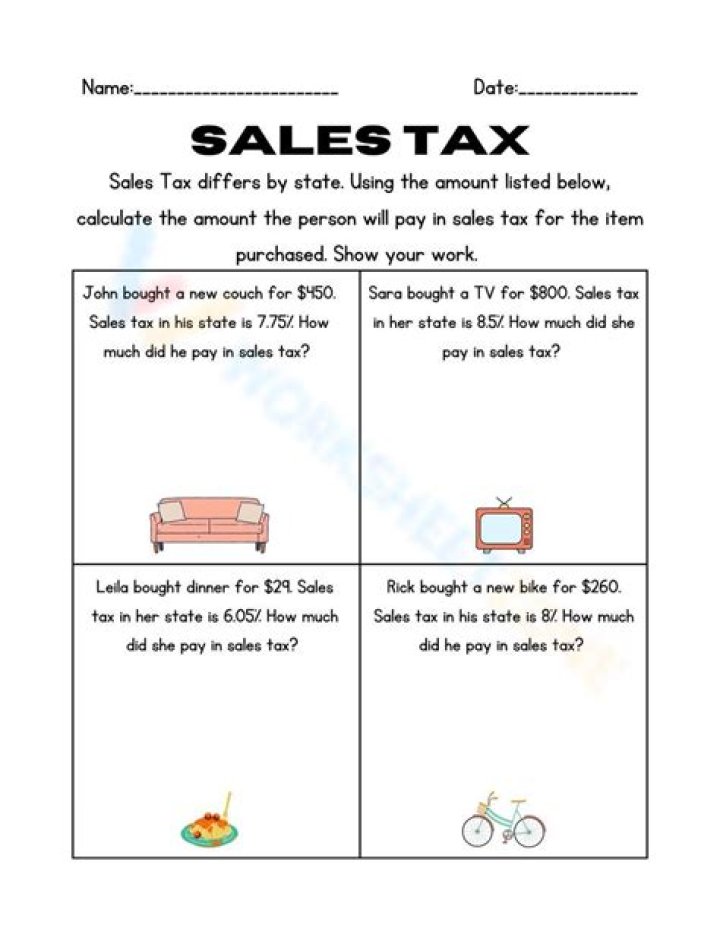 Sales Tax Worksheet PDF: Free Download & Complete Guide