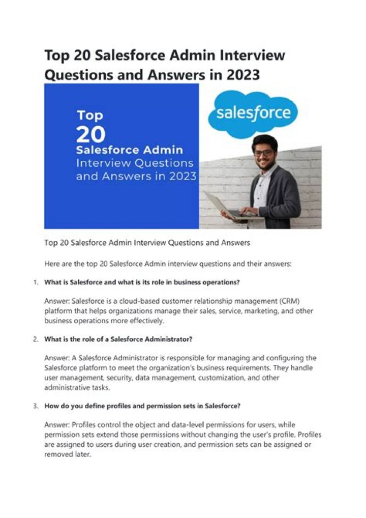 Salesforce Admin Interview Questions PDF: Top Practice Tips