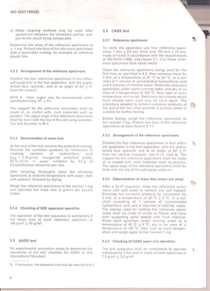 Salt Spray Test Standard ISO 9227 PDF – Key Testing Guide
