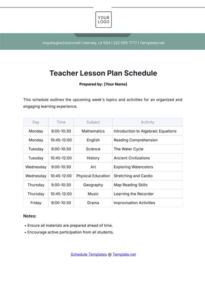 Sample Lesson Plans for English Teachers – PDF Download