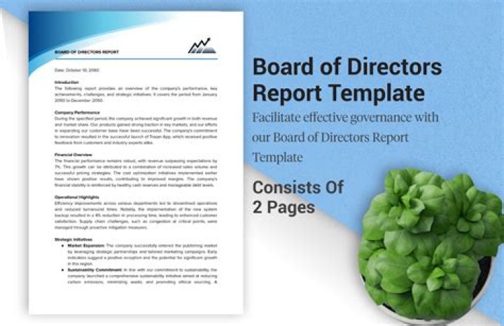 Sample Management Report to Board of Directors – PDF Download
