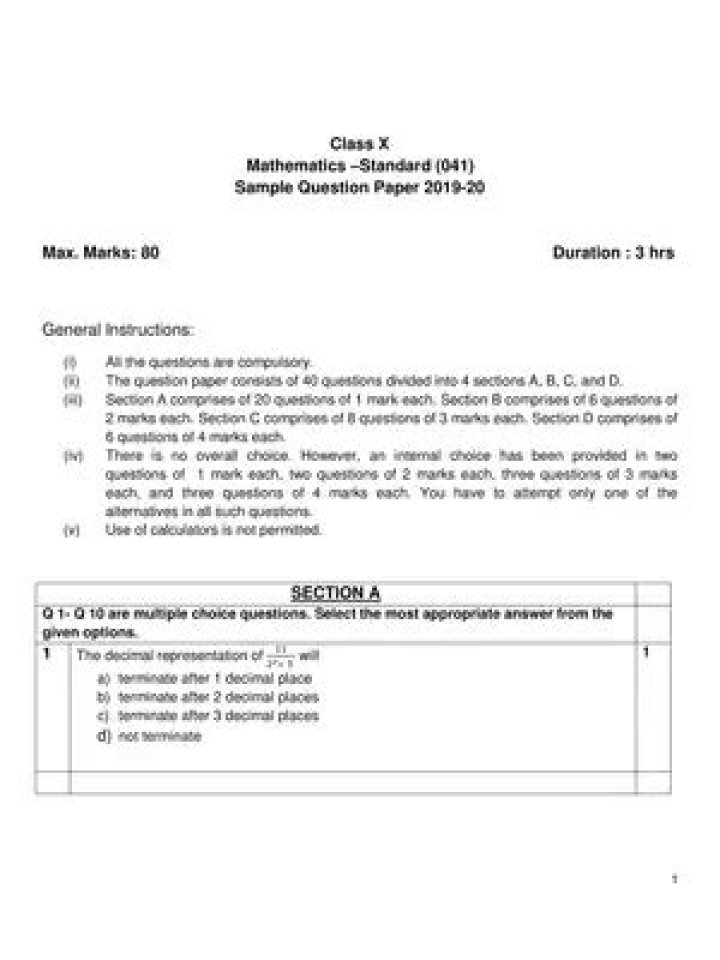 Class 9 Maharashtra Board Sample Question Papers PDF – Download Now