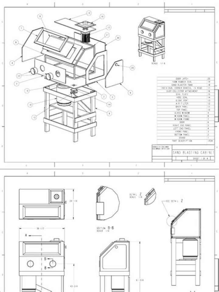 Sandblast Cabinet Plans PDF: Free Downloadable Blueprints