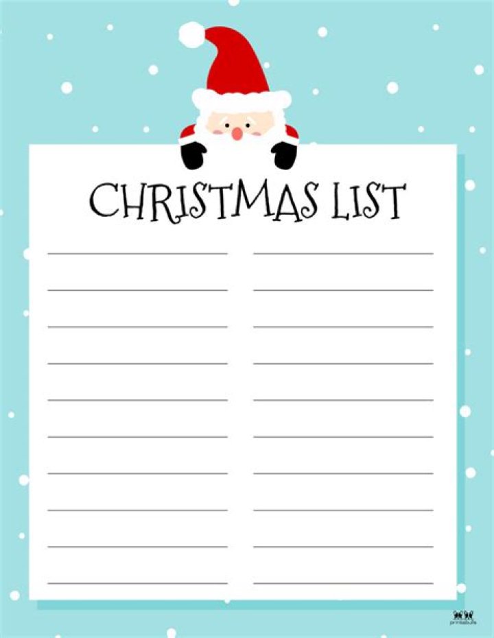 Free Printable Santa Christmas List PDF – Download Now