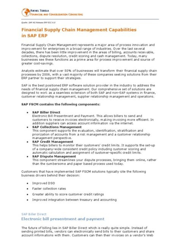 Optimize SAP Financial & Supply Chain Management with Expert PDF Guide