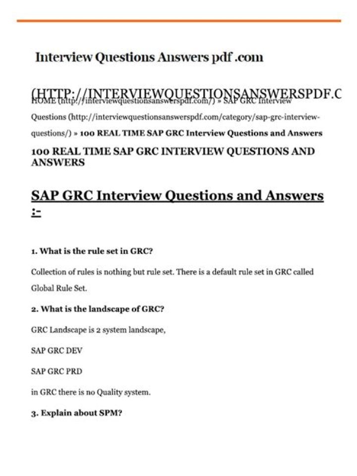 SAP GRC Interview Questions & Answers PDF: Expert Prep Guide