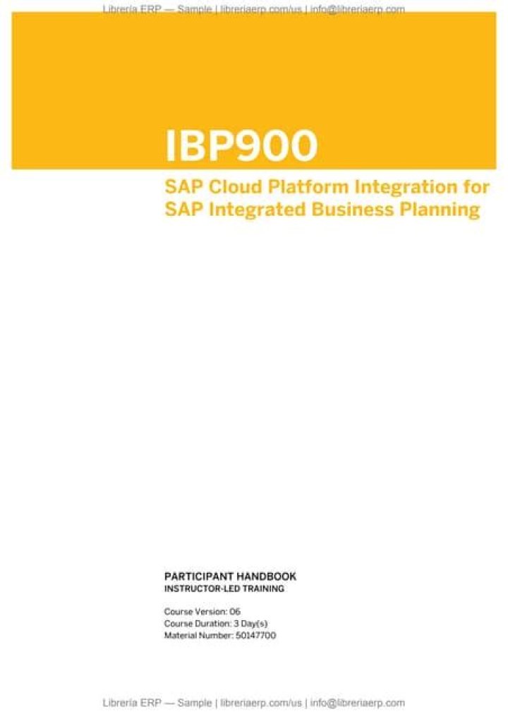SAP Integrated Business Planning PDF: Optimize Your Enterprise Forecasting
