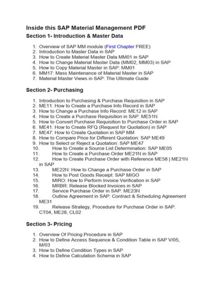 Efficient Sap Material Management PDF: Guide & Best Practices