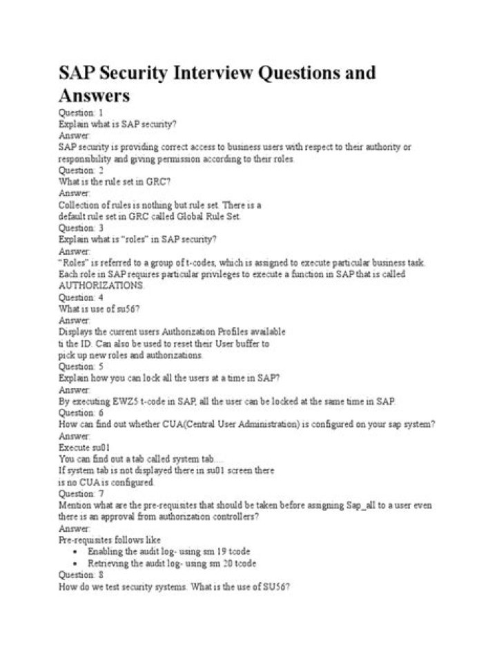 SAP Security Interview Questions & Answers PDF: Expert Prep Guide