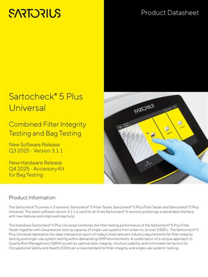 Sartocheck 4 Plus Filter Integrity Tester Manual PDF – Test & Verify Accurately