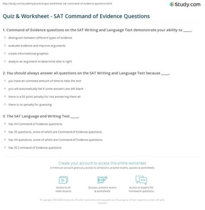 Mastering SAT Evidence Practice Questions: PDF Download